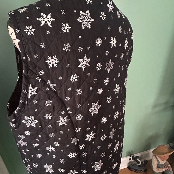 Rebecca Malone womans  snowflake Vest  size XL - Picture 4 of 7